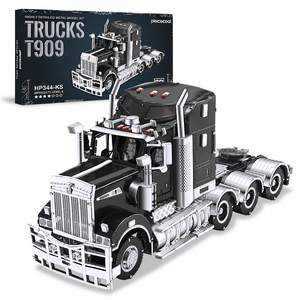 Camions <span class=keywords><strong>Piececool</strong></span> HP344-KS, puzzle en métal 3D, camion semi-remorque lourd moderne, modèle d'assemblage DIY, cadeau artisanal pour adultes et enfants - Product Image 1