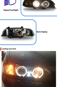 Ensemble de phares modifiés pour BMW Série 5 E39, années 95-03, avec <span class=keywords><strong>projecteur</strong></span> Angel Eye modifié, phares au xénon - Product Image 4