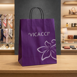 Sac de shopping en carton personnalisé de haute qualité avec estampage à chaud et impression de logo, recyclable - Product Image 3