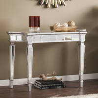 Table de console en verre, miroir écrasé, avec miroir, à la mode