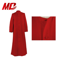 Robe de prêtre romaine de haute qualité, à col montant, à simple boutonnage, mate et colorée, personnalisée, 2026