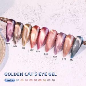 HONEY GIRL 9 Color High Quality Glitter Polish UV Gel Crystal Magic Magnetic Colors Fast Extension UV Cat Eye Gel Polish