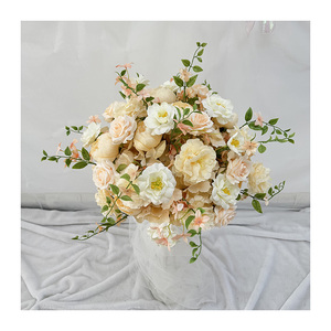 QYY-Q246 Meilleure Vente Grandes Compositions Florales <span class=keywords><strong>de</strong></span> Mariage Boule <span class=keywords><strong>de</strong></span> Fleurs Artificielles en Soie Grande <span class=keywords><strong>Rose</strong></span> - Product Image 4