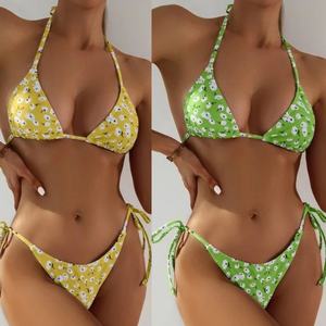 Conjunto de Bikini Mini Sexy de Alta Calidad para Mujer, Diseño Personalizado, Parte Inferior de Cintura Alta, Traje de Baño para Playa - Product Image 6
