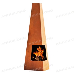 Stufa <span class=keywords><strong>a</strong></span> <span class=keywords><strong>Pellet</strong></span> in Acciaio Corten Hp24, Caminetto in Acciaio per Combustione di Legna - Product Image 1