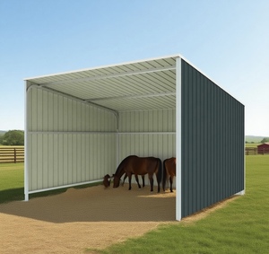 <span class=keywords><strong>Abri</strong></span> extérieur pour chevaux ELS1009-H200 <span class=keywords><strong>avec</strong></span> <span class=keywords><strong>toit</strong></span>, structure <span class=keywords><strong>en</strong></span> <span class=keywords><strong>acier</strong></span> <span class=keywords><strong>galvanisé</strong></span> à chaud pour utilisation <span class=keywords><strong>en</strong></span> élevage - Product Image 1