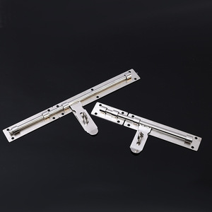 Stainless Steel Extended Door <b>Latch</b> Polished Surface Heavy-duty Pins Traditional Design <b>Padlockable</b> Mounting - Product Image 1