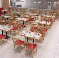 Meubles de restaurant de restauration rapide de style américain, ensemble de table et de chaises rondes pour les cafés et les combinaisons de banquettes