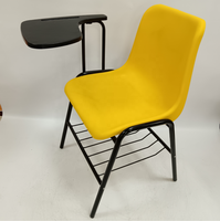 Chaise d'école ergonomique populaire pour étudiants, avec bureau d'écriture et porte-livres, en plastique à quatre pieds