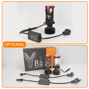 H4 LED Y8 Pro siêu Mini Máy chiếu laser ống kính LED 72 Wát ô tô bóng đèn chuyển đổi Kit HI/lo chùm Led Đèn Pha - Product Image 2