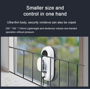 Robot de nettoyage de vitres intérieur/extérieur anti-poussière, faible niveau sonore, télécommande électrique 2.4G via application, pour usage hôtelier et domestique - Product Image 3