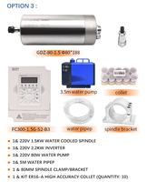 1.5kw 2.2kw 3.2kw Spindle Pendingin Air untuk Mesin Router CNC