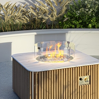Sigarten Prêt à Expédier table basse en teck pour foyer extérieur