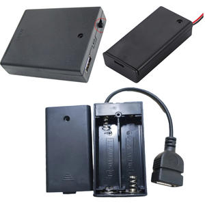 กล่องใส่แบตเตอรี่พลาสติกสีดำความแม่นยำสูงแบบกำหนดเองพร้อมฝาปิดสไลด์รองรับแบตเตอรี่ - Product Image 1