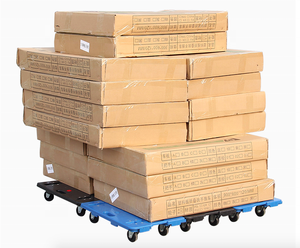 วัสดุพลาสติกหนัก<span class=keywords><strong>150</strong></span>กิโลกรัมแพลตฟอร์มย้ายเครื่องมือลังรถเข็นกับดอลลี่เฟอร์นิเจอร์ผู้เสนอญัตติดอลลี่เชื่อมต่อรถเข็น - Product Image 5