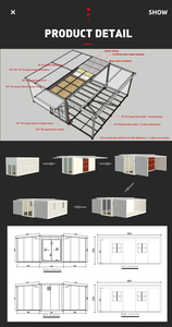 Casa Contenedor Expandible WELLCAMP, Plegable, Panel Sándwich de Acero, <span class=keywords><strong>Hotel</strong></span>, Villa, <span class=keywords><strong>Gran</strong></span> Apartamento Portátil de <span class=keywords><strong>2</strong></span> Dormitorios, Indonesia, Filipinas - Product Image 5