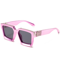 Nouvelles Lunettes de Soleil Carrées Grand Cadre Tendance UV Luxe Millionnaire Designer Marque Célèbre Homme Femme
