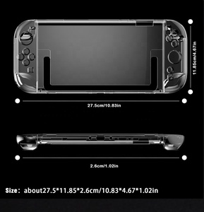 SYYTECH Split PC Estuche protector de cristal duro para NS <span class=keywords><strong>Nintendo</strong></span> Switch 2 <span class=keywords><strong>V2</strong></span> Consola Carcasa Cubierta protectora transparente - Product Image 4