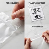 Sacs transparents autocollants portables de haute qualité avec impression en héliogravure personnalisée pour supermarchés et boulangeries (vente en gros)