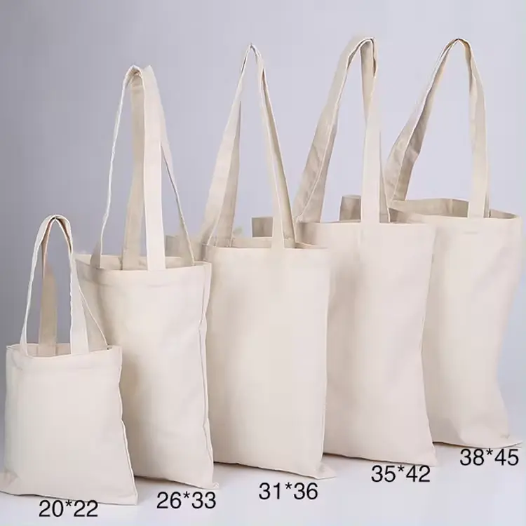 Wholesale Custom Print Logo Cheap Reusable Shopping Bags Plain White Blank Cotton Canvas DIY Shopping Tote Bag For Women