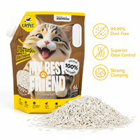 Litière pour chat en tofu biodégradable et jetable aux toilettes, parfum citron, formule naturelle à base de plantes, marque privée