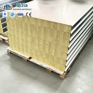 Pannello Divisorio in Lana di Roccia Ignifugo Economico per Pareti di Camere Bianche, <span class=keywords><strong>Pannelli</strong></span> Sandwich Isolati - Product Image 1