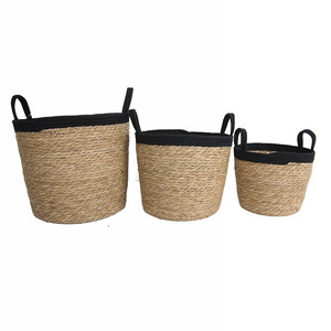 Hình chữ nhật <span class=keywords><strong>wicker</strong></span> lưu trữ giỏ Vòng Giáng sinh trang trí <span class=keywords><strong>2025</strong></span> với xử lý - Product Image 6