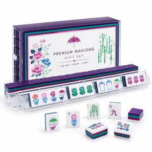 Premium Colorful Mahjong Set with Acrylic Storage Rack Custom Design Tiles for Family Party <b>Game</b> - Product Image 6