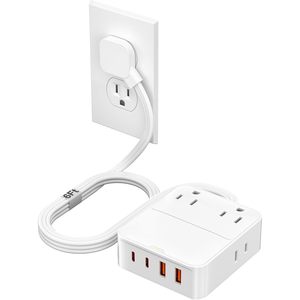 Power Strip 6Ft 4 AC Outlets 4 <b>USB</b> Ports Surge Protector Charging Station for Laptop - Product Image 1
