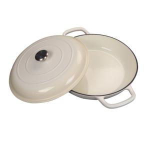 3.6 QT Braise Enameled Cast Iron <strong>Casserole</strong> <strong>Pan</strong> Lasagna Non Stick Enamel Covered <strong>Casserole</strong> Skillet Dutch Oven Pot <strong>with</strong> <strong>Lid</strong> - Product Image 4