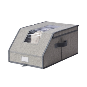 Customized Magnetic Flip Top <b>Hat</b> Storage <b>Box</b> Rectangle Foldable Dustproof For Bedroom Wardrobe Clothes Organizer - Product Image 4
