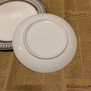 Creative English Gilt-Eddged <b>Ceramic</b> Steak Plate <b>Set</b> Western Pattern Type Plant - Product Image 4