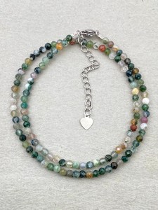 Gargantilla de Ágata India con Cuentas, Joyería Delicada con Piedras Preciosas, Cuentas Microfacetadas, Collar de Cristal, Joyería Minimalista, Pequeñas Piedras Preciosas - Product Image 6