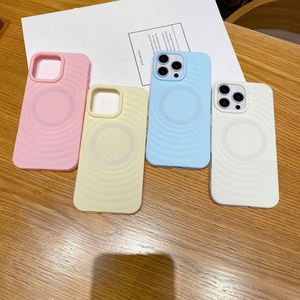 เคสโทรศัพท์แม่เหล็กซิลิโคนเหลวอย่างเป็นทางการสำหรับ iPhone 17 16 Plus 13 11 14 12 15 Pro Max เคสนิ่ม TPU รองรับการชาร์จไร้สาย ลายคลื่น - Product Image 4