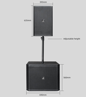 Système Audio Professionnel Actif d'Extérieur PA avec Caisson de Basses 18 Pouces et Enceinte Colonne pour Événements Sportifs et Spectacles
