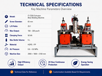 Machine de moulage par extrusion-soufflage HDPE pour la production de bouteilles en plastique, de bidons et de contenants pour détergents