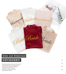 Dropshipping Wedding Bride abito da notte in raso da <span class=keywords><strong>donna</strong></span> abiti da damigella d'onore <span class=keywords><strong>pigiama</strong></span> Spa abiti da sposa <span class=keywords><strong>vestaglia</strong></span> - Product Image 5