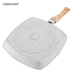 Die Cast 28cm Aluminum <strong>Grill</strong> <strong>Pan</strong> with Non-stick Coating Induction Bottom Cookware <strong>Fry</strong> <strong>Pan</strong> - Product Image 4