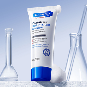 OEM <span class=keywords><strong>BIOAQUA</strong></span> Etiqueta Privada ceramida orgánica ácido salicílico <span class=keywords><strong>espuma</strong></span> lavado facial cuidado de la piel coreano limpieza profunda blanqueamiento limpiador Facial - Product Image 6