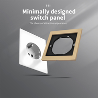 Enchufe de Pared WESA 16A, 1 Tomacorriente, Estándar Europeo Schuko, Diseño Moderno y Lujoso