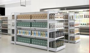 من المصنع مباشرة رف مشروبات على الوجهين قابل للتخصيص لمتاجر السوبر ماركت استخدام مساحة عالية عرض بيرة اقتصادي متين - Product Image 3