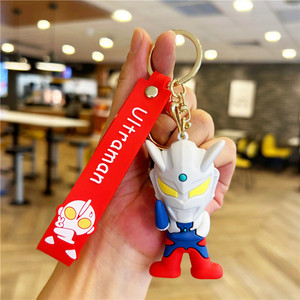 Tùy Chỉnh Bán Buôn Nhật Bản Anime Móc Khóa 3D Ultraman Tiga Ultraman Zero PVC Cao Su <span class=keywords><strong>Silicone</strong></span> Móc Khóa - Product Image 5