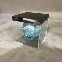 Sharp Edge Liquid Core Resin Jumbo D20 Dice 50mm Polyèdre géant simple pour jeux Donjons et Dragons-pour achats en vrac
