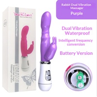 Vibromasseur silencieux à fréquence variable double stimulation du point G pour la masturbation féminine, produit pour adultes