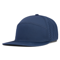 Gorra de Béisbol de Alta Calidad, Personalizada, de Secado Rápido, Impermeable, con Visera Plana, Estilo Americano de 6 Paneles, con Perforaciones Láser y Cierre a Presión