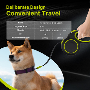 <span class=keywords><strong>3m</strong></span>/5mロングヘビーデューティナイロン反射テープ自動リード引き込み式犬ペットリーシュ小型/中型/大型犬用 - Product Image 5