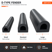 EPDM D-Typ Gummifender, Hohlkammer-Marine-Fender mit Hoher Stoßdämpfung für Boote, Anlegestellen und Schiffe