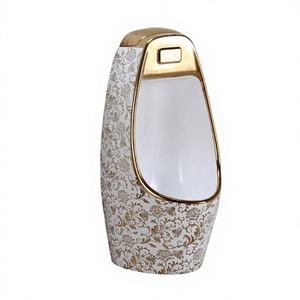 <span class=keywords><strong>Urinoir</strong></span> mural à capteur avec finition dorée en céramique pour utilisation en KTV - Product Image 1