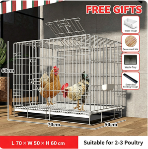 Jaula para pollos, jaula de cría doméstica, jaula de transporte, jaula grande para gallinas, jaula tubular para gallinas ponedoras, jaula para gansos, jaula para patos D - Product Image 2