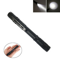 Linterna LED Portátil de Aluminio, Potente Linterna con Clip, Mini Linterna de Bolsillo, 2 Pilas AA